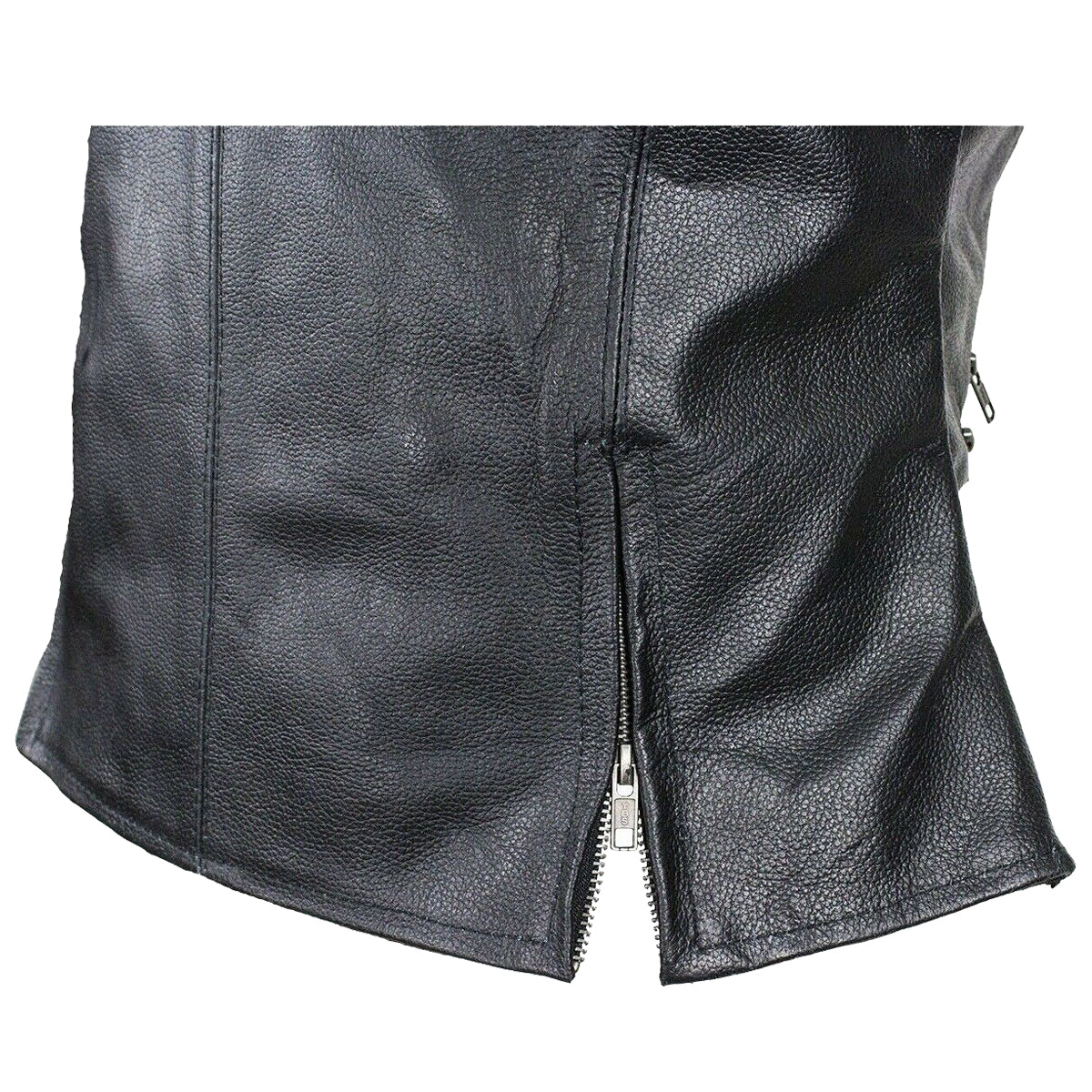 Womens Genuine Cowhide Leathers Motorcycle Vest