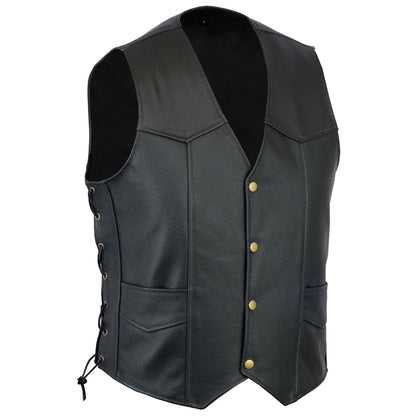 Men Classic Embossed Eagle Motorcycle Waistcoat