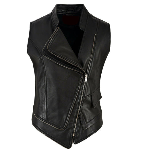 Women Double Brest Punk Waistcoat