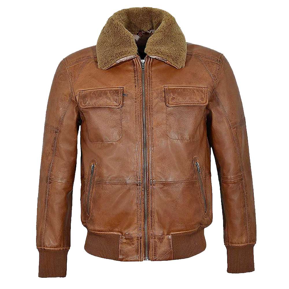 Shearling Aviator Jacket - Shearling Bomber Jacket - VTG Jacket