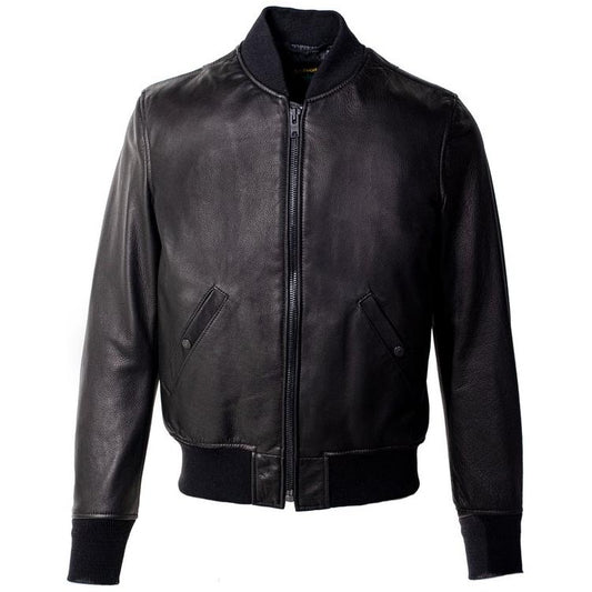 Cowhide Leather Bomber Jacket