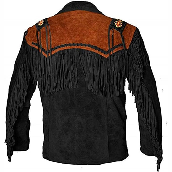 Men's Western Real Suede Leather Cowboy Jacket