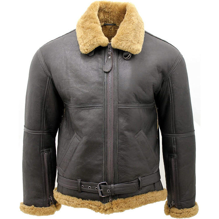 Buy Leather Shearling Jacket for Men - Shearling Long Coat