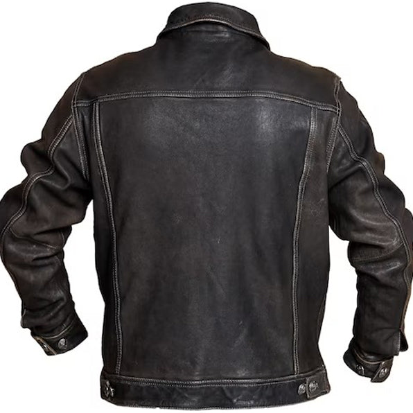 Leather Trucker Jacket - Suede Trucker Jacket - Trucker Jacket