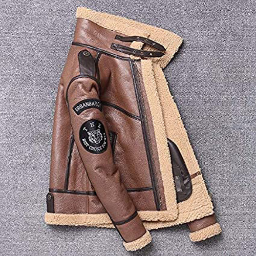 Men's Genuine Leather Shearling Jacket Buy Sheepskin Coat