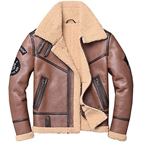 Men's Genuine Leather Shearling Jacket - Buy Sheepskin Coat