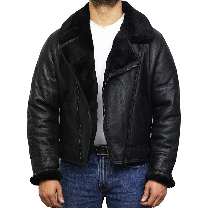 Buy Leather Shearling Jacket for Men - Shearling Long Coat