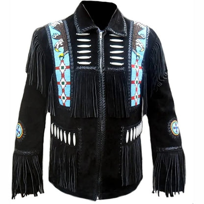 Men's Western Cowboy Leather Jacket