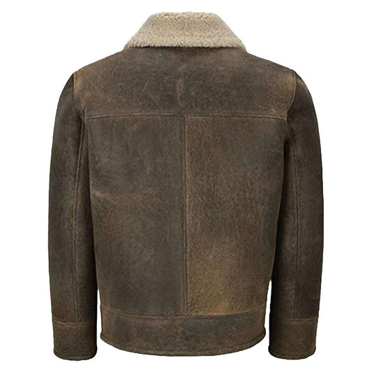 Men Shearling RAF Flying Bomber Leather Jacket