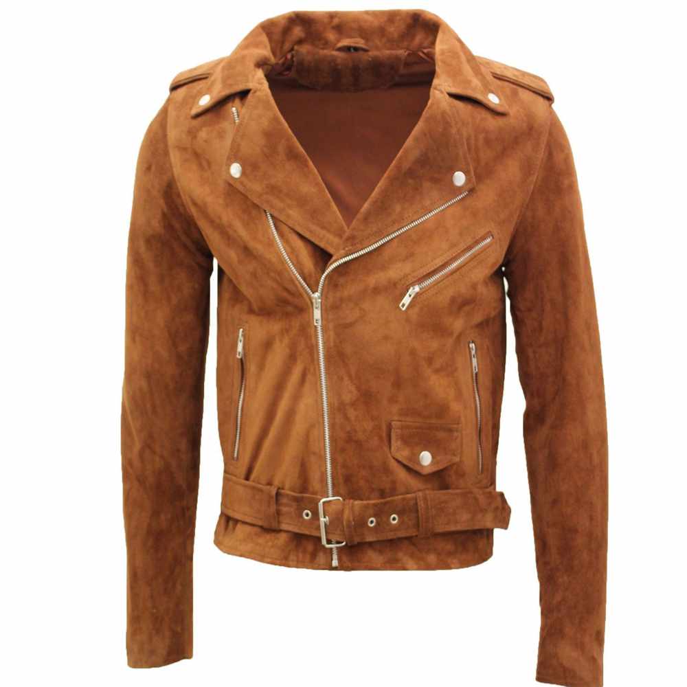 Native American Suede Leather Motorcycle Jacket