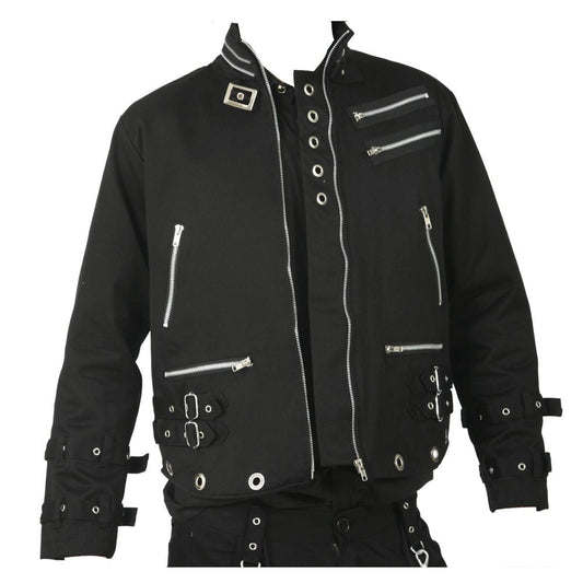 Punk Men Eyelet Goth Jacket