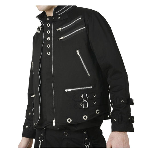 Punk Men Eyelet Goth Jacket