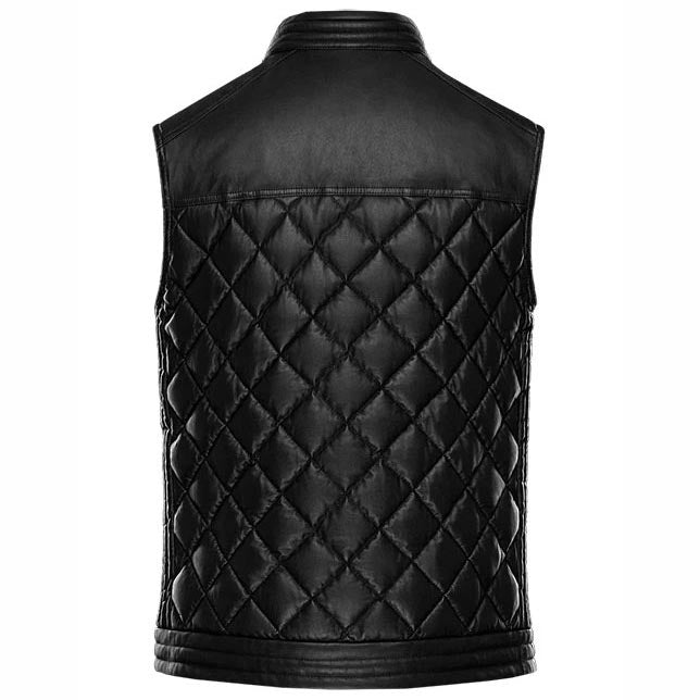 Smart and Stylish Black Leather Vest for Men