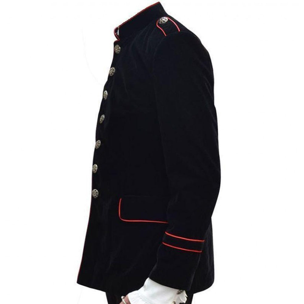 Steampunk Vintage Military Velvet Jacket