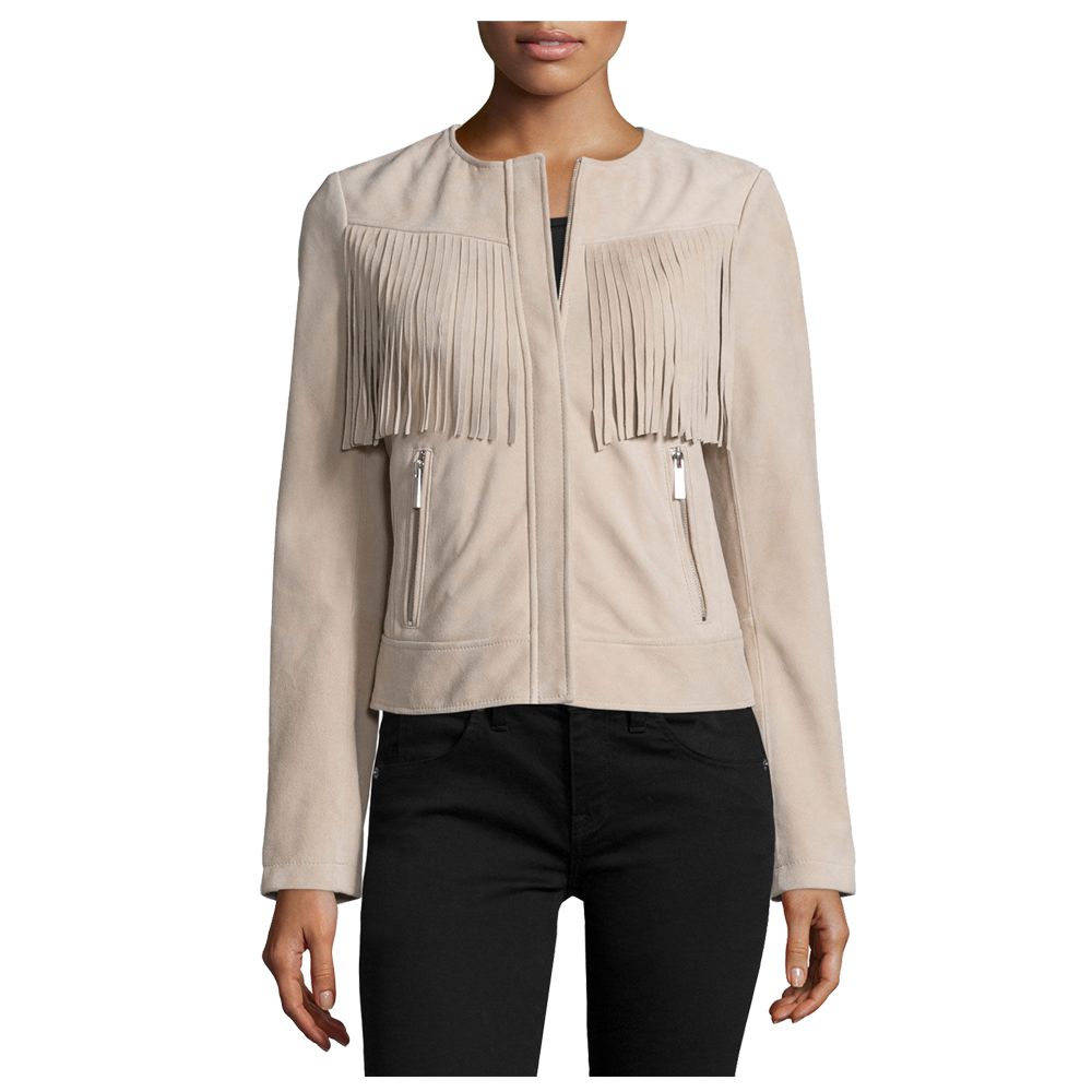 Women Fashion Fringes Leather Jacket