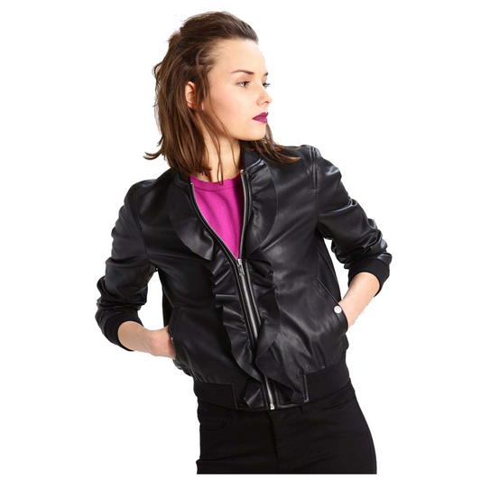 Women Real Leather Fashion Jacket