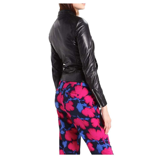Women Slim Fit Fashion Genuine Leather Jacket