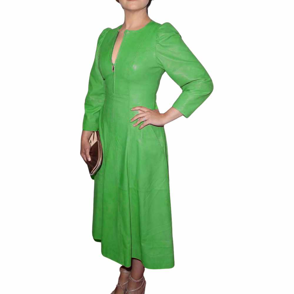 Cocktail Genuine Leather Mini Party Dress For Women