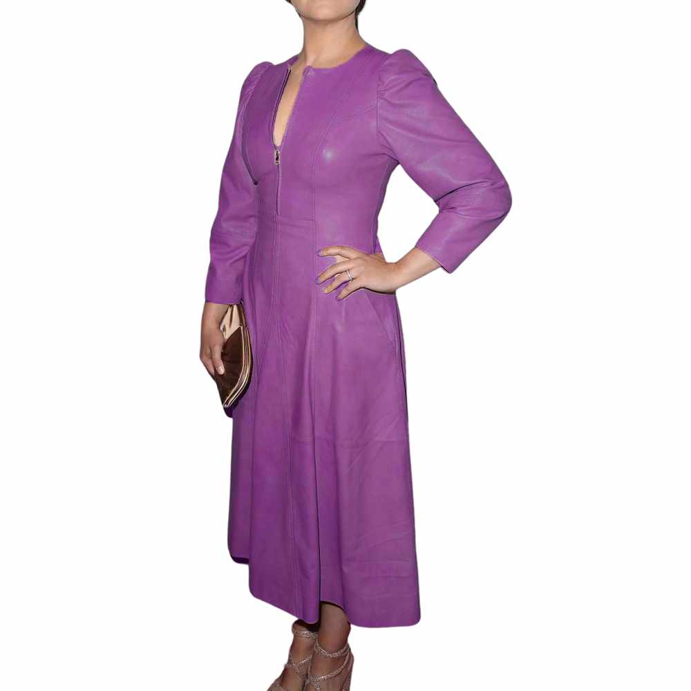 Cocktail Genuine Leather Mini Party Dress For Women